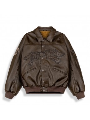 GRIMEY WILD ONE PU LEATHER JACKET WASHED