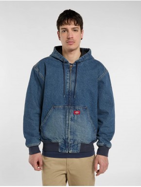 DICKIES HILHAM LN DENIM HOODED BOMBER